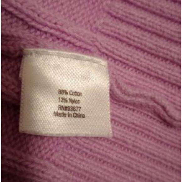 St. John's  Bay Women's Size XL Pink Cable Knit Sweater - Picture 6 of 8
